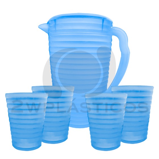 Kitchen utensil-Plastic pitcher of water(4 glasses) (BPA FREE Polypropyle)Blue